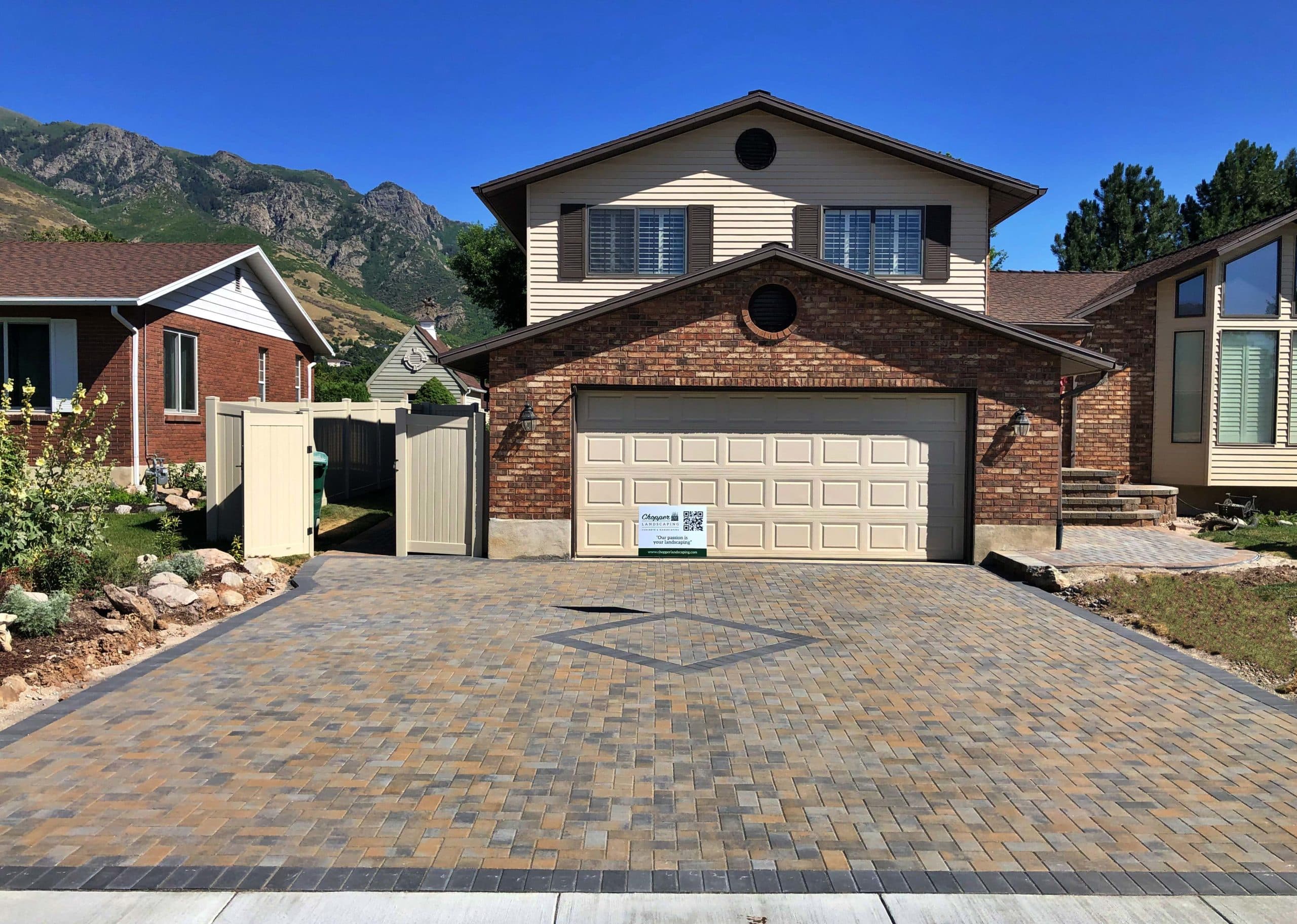 Pavers Driveway and Pavers features Layton Chopper Landscaping